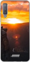 Samsung Galaxy A7 (2018) Hoesje Transparant TPU Case - Rock Formation Sunset #ffffff