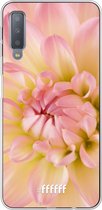 Samsung Galaxy A7 (2018) Hoesje Transparant TPU Case - Pink Petals #ffffff