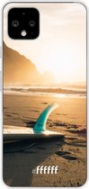 Google Pixel 4 Hoesje Transparant TPU Case - Sunset Surf #ffffff