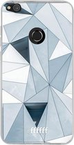 Huawei P8 Lite (2017) Hoesje Transparant TPU Case - Mirrored Polygon #ffffff