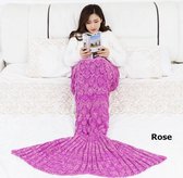 Knitted Fish Scale Wool Blanket Mermaid Tail Blanket Children Adult Blanket