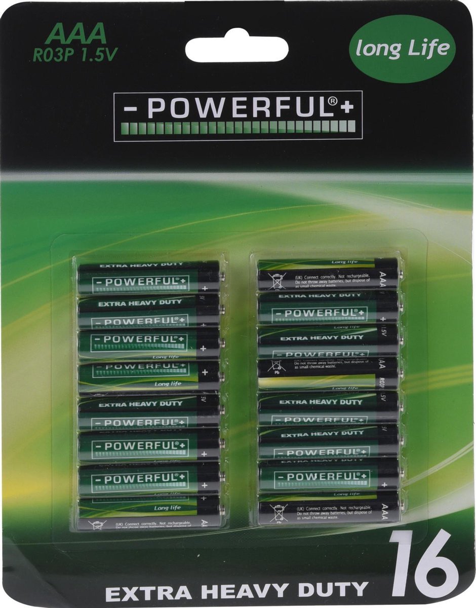 JAP Longlife AAA Batterijen - 16 Stuks batterij pack
