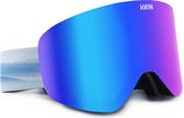 VAIN Slopester Skibril HAZE - Magnetisch verwisselbare lenzen - Unisex - Matte Zwart - Blauw/Paars Mirror REVO Lens + Beschermcase