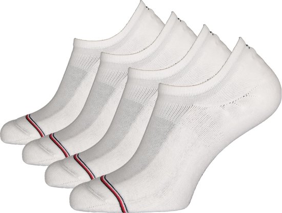 Tommy Hilfiger Iconic Sports Socks (2-pack) - heren sneakersokken katoen - onzichtbaar - wit - Maat: 43-46