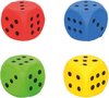 Afbeelding van het spelletje Set van 4x stuks speelgoed dobbelstenen van 4 x 4 cm - Dobbelspellen/spelletjes