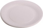 120x Kartonnen bordjes wit 23 cm - Wegwerp borden - Feest/verjaardag/bbq/picknick borden