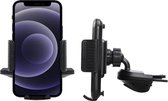 Shop4 - iPhone 12 mini Autohouder Verstelbare CD Houder met Klem Zwart