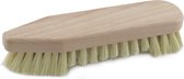 Schrobborstel hout met baard en spitse neus - Schoonmaakartikelen/schoonmaakborstels - 22 x 6 cm