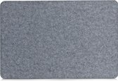 8x Rechthoekige placemats grijs vilt 45 x 30 cm - Tafeldecoratie - Borden onderleggers