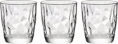 Bormioli Rocco diamond serie waterglazen / sap glazen - 30 cl - 3 Stuks - Italiaanse kwaliteit - Vaatwasser bestendig