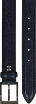 Leren heren riem - marine blauw - Maat: 95