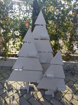 3 delige kerstboom set van White Wash steigerhout Klein Middel Groot