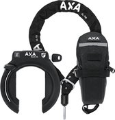 Set bestaande uit AXA Block XXL - Ringslot voor fietsen met brede banden - ART 2 sterren keurmerk - Frameslot - Met ULC plug-in ketting 100 cm – Inclusief opbergtas - Zwart