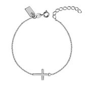 Joy|S - Zilveren armband kruisje - gehodineerd