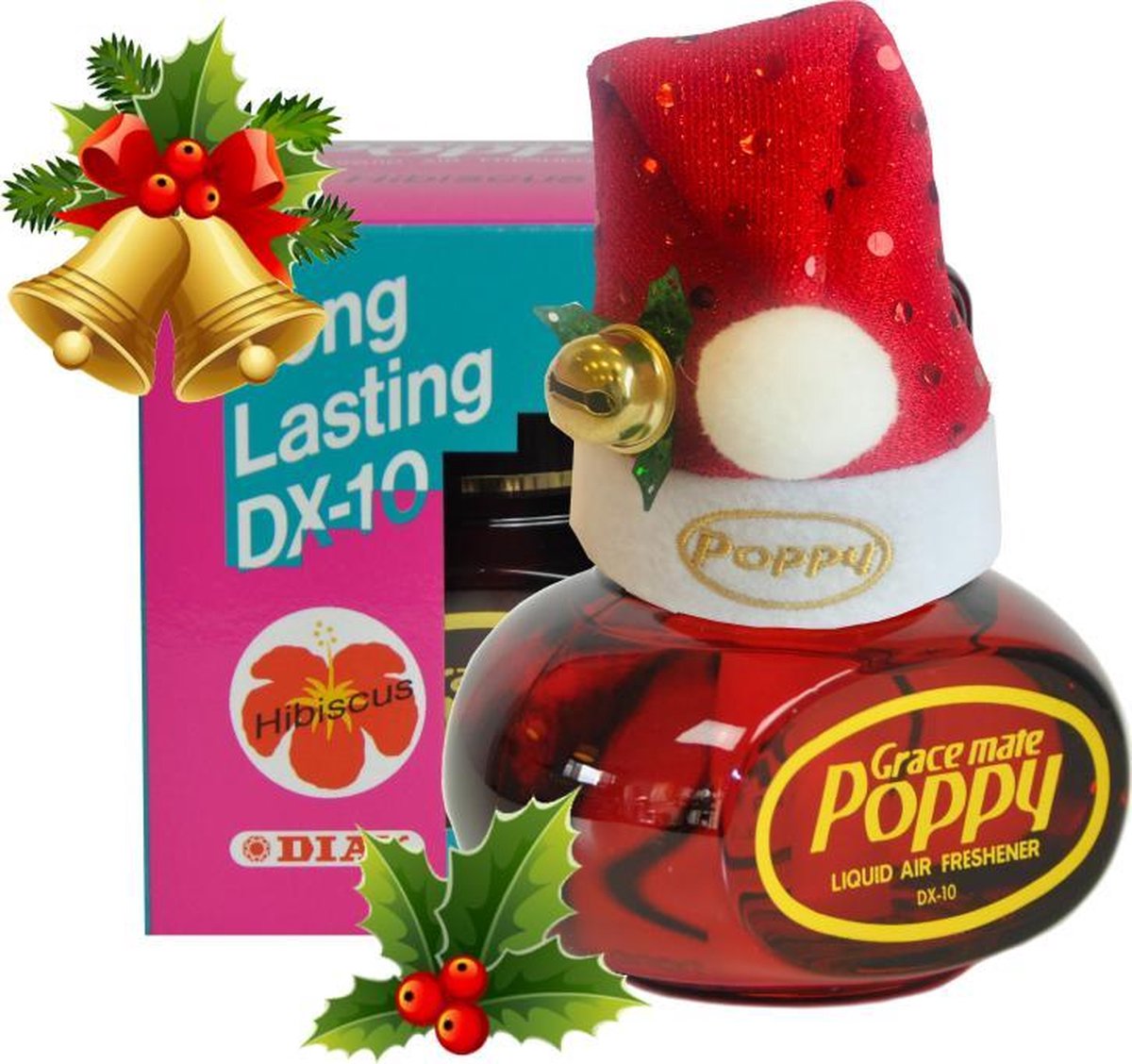 Poppy Grace Mate® Luchtverfrisser 150 Ml. Hibiscus Incl. Kerstmutsje