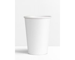 wit - Kartonnen bekers 200ml - voordeelpak (100 stuks) - koffie bekers - wegwerp papieren bekers - drank bekers - milieuvriendelijk