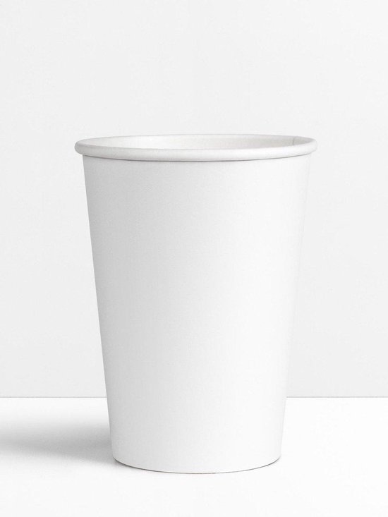 comfortabel zuiger Groenteboer wit - Kartonnen bekers 200ml - voordeelpak (100 stuks) - koffie bekers -  wegwerp... | bol.com