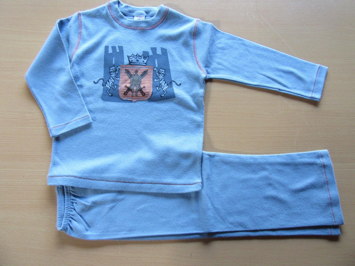 Petit Bateau - Pyjama voor jonge - Schild - Blauw - 2 jaar 86