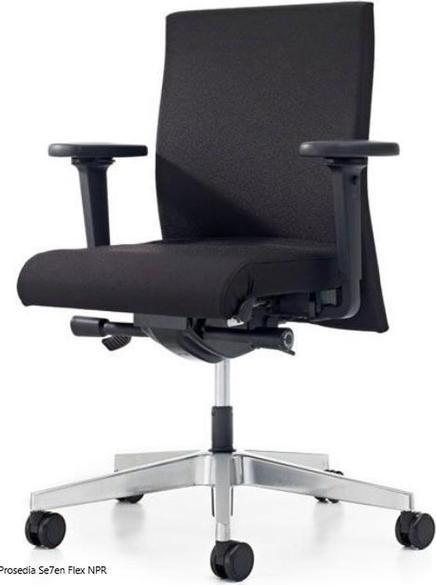 Prosedia Se7en Flex bureaustoel met universele wielen, stof, zwart