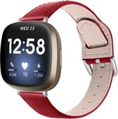 YONO Fitbit Versa 3 Bandje – Sense – Leer – Rood