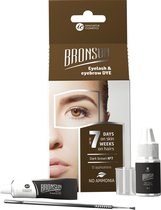 BRONSUN Eyelash and eyebrow dye home kit Dark Brown #7 - Wenkbrauwverf Donker Bruin