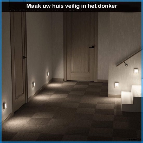 Peerlights 2 x veilleuse LED plug-in / socket-night light avec capteur jour / nuit - LED plug-in - Veilleuse - lumière chaude - dimmable - Pour la chambre bébé / enfant