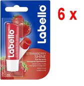 Labello Lippenbalsem - Strawberry Shine - Voordeelverpakking 6 Stuks