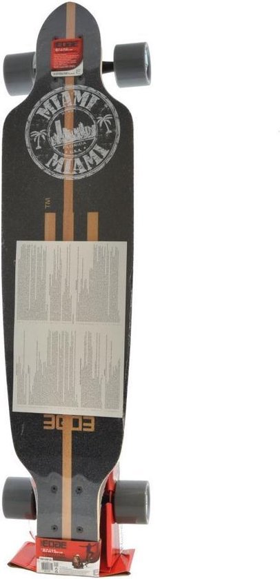 wet Serie van mentaal Edge Longboard Commuter 89 cm - Black Griptape - Abec-11 | bol.com