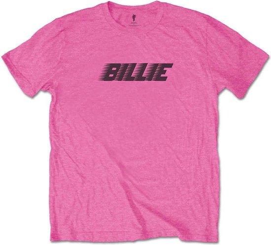 Billie Eilish Kinder Tshirt -Kids tm jaar- Racer Logo & Blohsh Roze