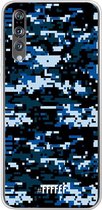 Huawei P20 Pro Hoesje Transparant TPU Case - Navy Camouflage #ffffff