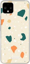 Google Pixel 4 Hoesje Transparant TPU Case - Terrazzo N°1 #ffffff