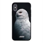 6F hoesje - geschikt voor iPhone Xs -  TPU Case - Witte Uil #ffffff