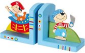 Simply for Kids Piraat - Boekensteun - Blauw - Hout - Set van 2