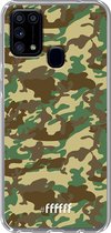Samsung Galaxy M31 Hoesje Transparant TPU Case - Jungle Camouflage #ffffff
