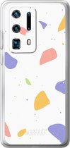 Huawei P40 Pro+ Hoesje Transparant TPU Case - Terrazzo N°6 #ffffff