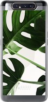 Samsung Galaxy A80 Hoesje Transparant TPU Case - Tropical Plants #ffffff