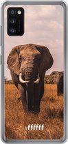 Samsung Galaxy A41 Hoesje Transparant TPU Case - Elephants #ffffff