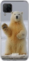Huawei P40 Lite Hoesje Transparant TPU Case - Polar Bear #ffffff