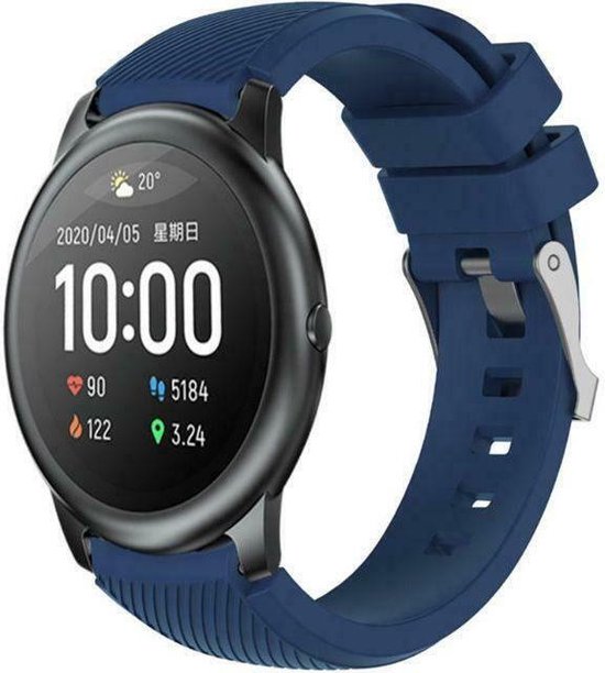 Xiaomi Haylou Solar siliconen bandje - donkerblauw - 46mm | bol.com