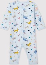 Petit Bateau baby pyjama blauw vos – 6m