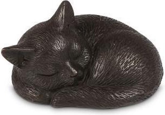 Alice Cater Brutaal Mini - Asbeeld Dieren Urn Voor Uw Geliefde Dier Slapende poes in brons -  Kat - Hond -... | bol.com