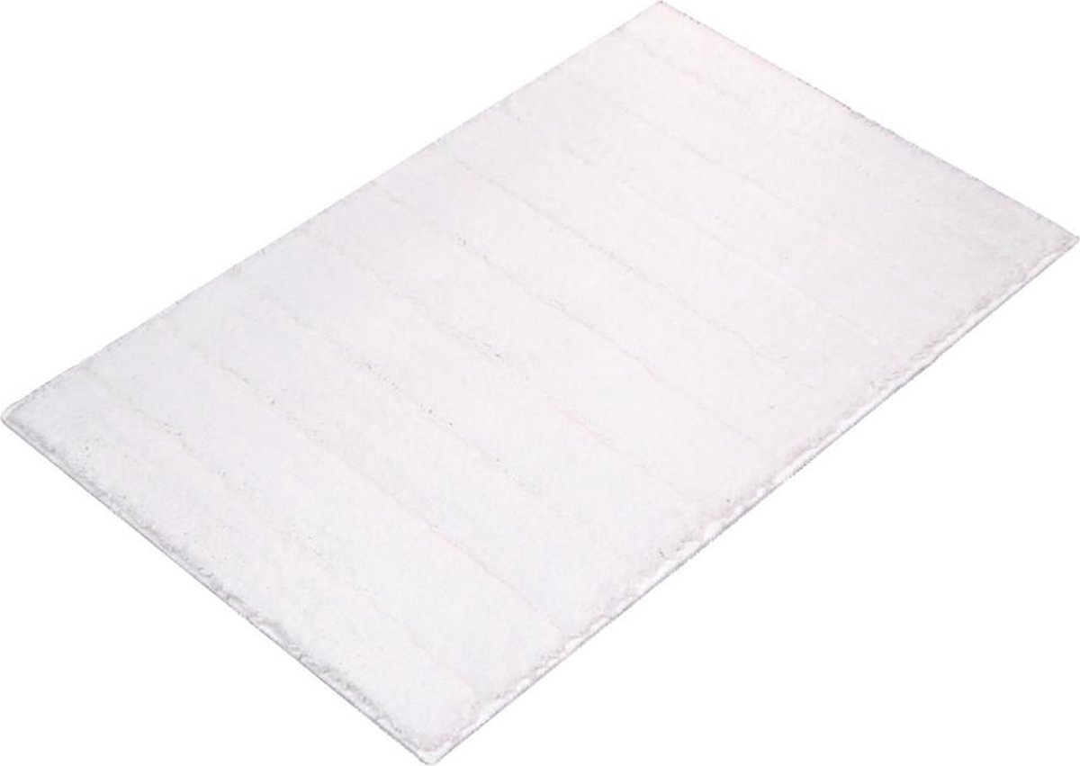Lucy's Living Luxe badmat GIC White - 50 x 80 cm - wit - douchemat - badmatten - badmat antislip - badkamer - badmat zwart - badtextiel - polyester