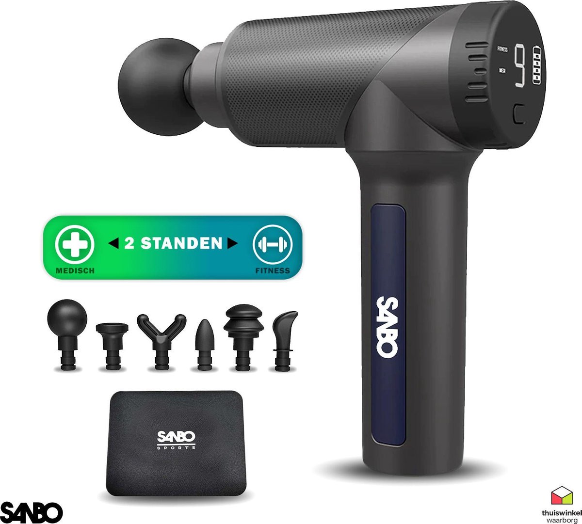 Sanbo® Medische/fitness Massage Gun Professioneel en Krachtig