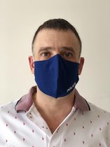 Coverup - Herbruikbaar Mondkapje - Donkerblauw - Nanotech filter - Police in het Wit