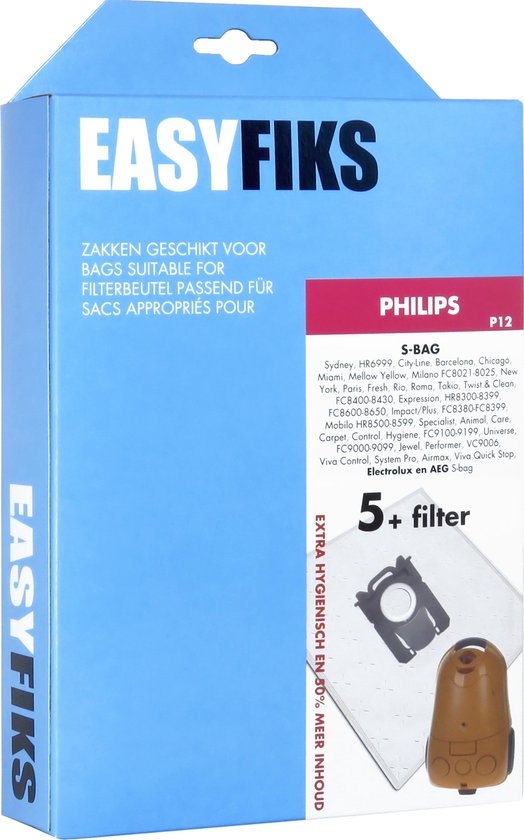 Easyfiks- Stofzuigerzakken - Geschikt voor Philips Performer Active,  Expression,... | bol.com