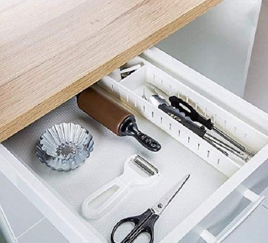 OMID HOME 2x Tapis anti-dérapant transparent 150x50 cm - Protège tiroir de  cuisine - | bol