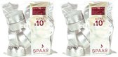 Spaas - Theelichtjes MAXI / Theelicht / Waxinelichtjes - 2 x 10 (20) stuks - brandtijd +-10 uur - Voordeelverpakking