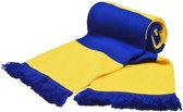 retro supporter bloksjaal geel/blauw