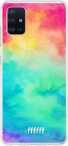 Samsung Galaxy A51 Hoesje Transparant TPU Case - Rainbow Tie Dye #ffffff