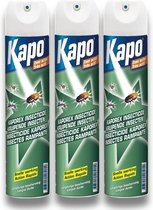 Kapo Spray alle kruipende insecten -  ! BESTE MIDDEL TEGEN SPINNEN ! - instant effect - lange nawerking VOORDEELPACK 3 bussen van 400ml